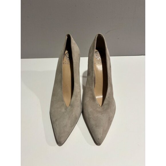 Vince Camuto Women's Size 10 Anika Beige Suede Pointed-Toe Heels - Picture 2 of 3